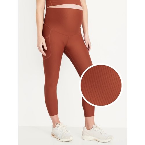 Maternity Full Panel PowerSoft 7/8 Rib Leggings