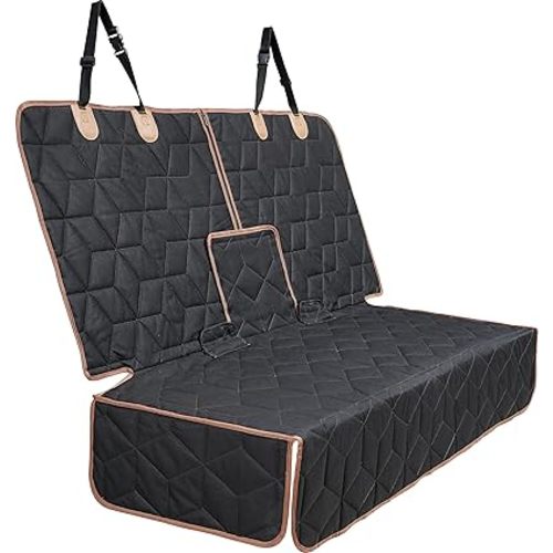 Dog Car Seat Cover for Back Seat, Heavy-Duty Non-Slip Waterproof Car Bench Protector for Pets,Compatible with Middle Armrests ，Dog Seat Cover Universal for Cars Trucks and SUVs
