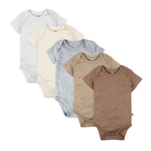 5-Pack Organic Cotton Short Sleeve Bodysuits | Honest Baby Clothing