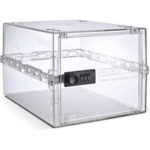 Lockabox One™ | Premium Lock Box | 10 Litre Combination Lock Box For Food, Medicine & Home Safety | External Size 12 x 8 x 6.6 inches (Crystal)