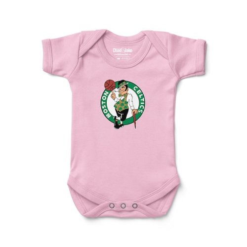 Newborn & Infant Chad & Jake Pink Boston Celtics Primary Logo Bodysuit
