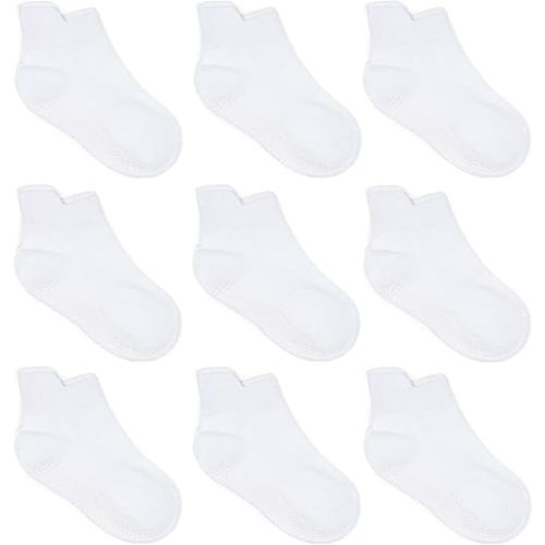 Zaples Baby Non Slip Grip Ankle Socks with Non Skid Soles for Infants Toddlers Kids Boys Girls