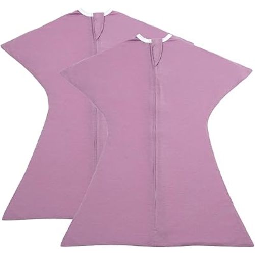 SleepingBaby Zipadee-Zip Transition Swaddle with Zipper, Polyester, Spandex - Roomy Baby Wearable Blanket for Easy Diaper Changes - Classic Lavender, Small (4-8 Month) - 2 Pack