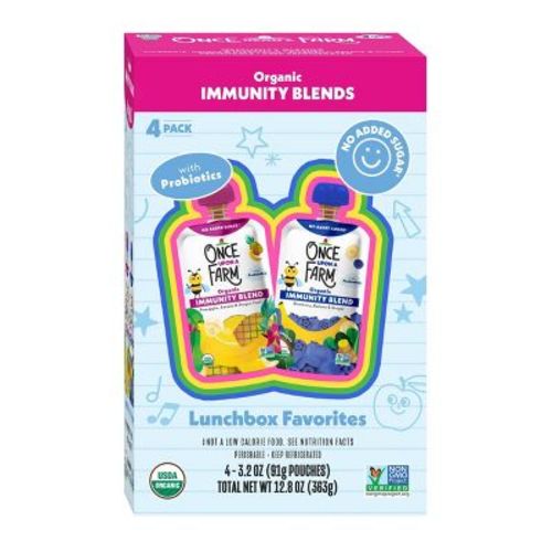 Once Upon A Farm Organic Immunity Blends Variety Pack - 12.8oz/4ct