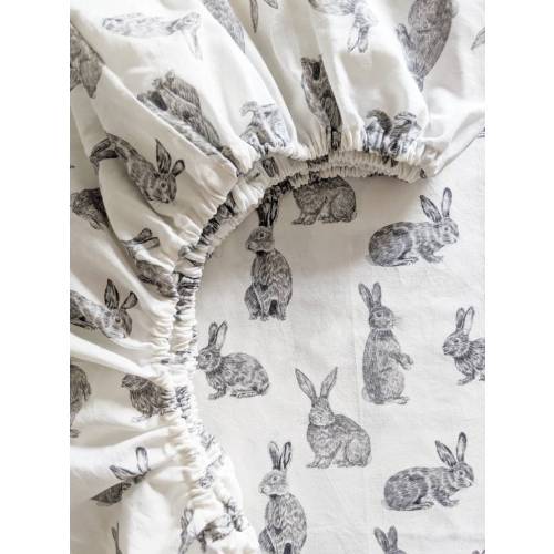 READY SHIP Farmhouse Bedding Black white Bedding -Fitted Crib Sheets Bunny charcoal Black Sheet -Cot Set Neutral Bedding