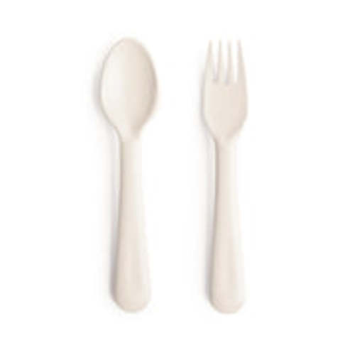 Mushie Baby Dinnerware Fork and Spoon Set