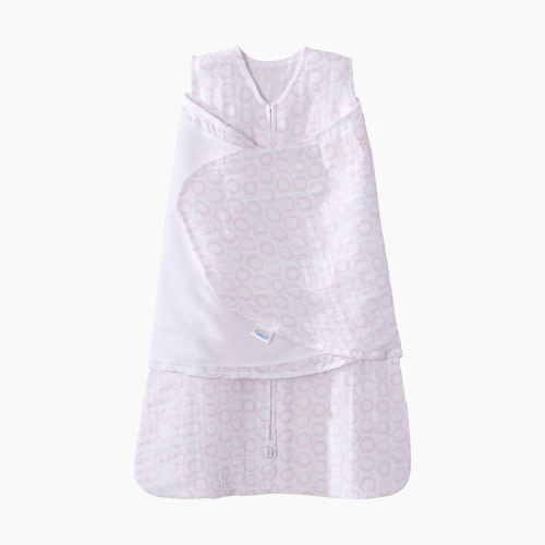 Halo Sleepsack Swaddle (Cotton Muslin) - Pink Circles, Newborn
