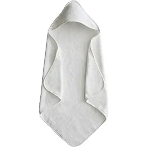 mushie Baby Hooded Towel | Organic Cotton (Pearl)