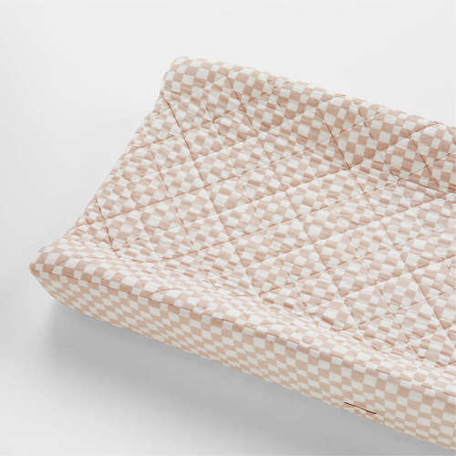 Venice Dusty Blush Organic Cotton Baby Changing Pad Cover by Leanne Ford