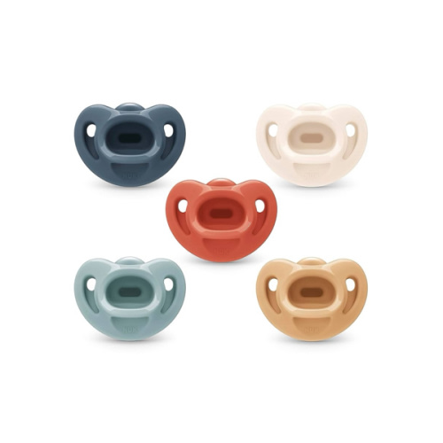 NUK Timeless Comfy Pacifier | 100% Silicone, One-Piece Design | BPA-Free, Gentle on Baby’s Skin | 5-Pack, for 0-6M