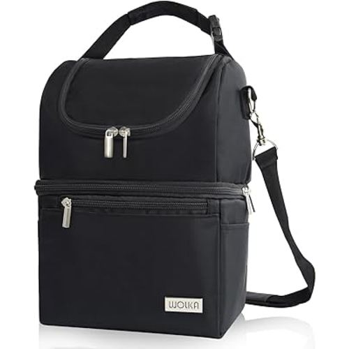 Breastmilk Cooler Bag - Cooler Bag for Nursing Moms Multi-Function, Insulated Baby Bottle Cooler Tote Bag with Double Compartments - Fits 6 Baby Bottles Up to 9 Ounce