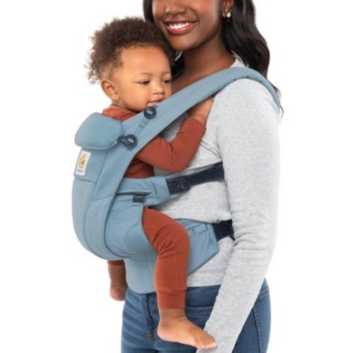 Ergobaby Omni Dream All Carry Positions Natural Linen Baby Carrier for Newborn to Toddler, Color: Slate Blue