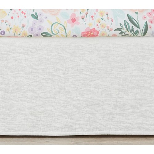Organic Matelasse Crib Skirt | Pottery Barn Kids