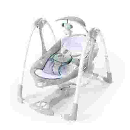 Ingenuity Convert Me 2-in-1 Portable Vibrating Baby Swing, Newborn, Motorized Music, Gray