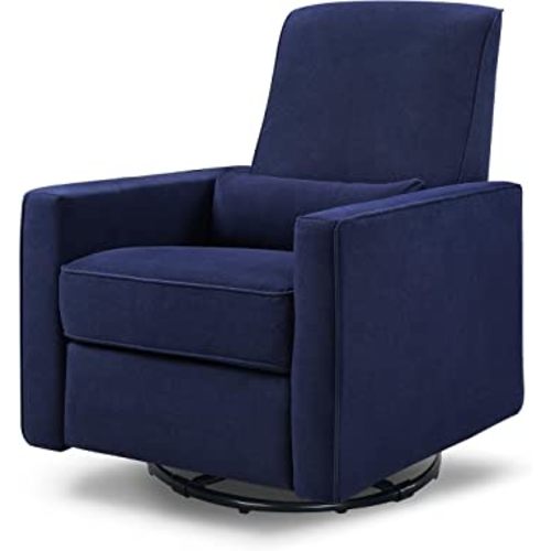 DaVinci Piper Upholstered Recliner and Swivel Glider in Navy, Greenguard Gold & CertiPUR-US Certified