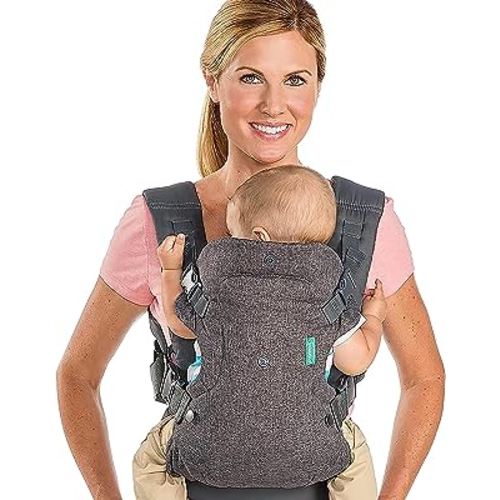 Infantino Flip Advanced 4-in-1 Carrier - Ergonomic, convertible, face-in and face-out front and back carry for newborns and older babies 8-32 lbs