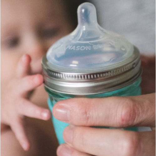 Silicone Nipples | Glass Baby Bottles | Mason Bottle