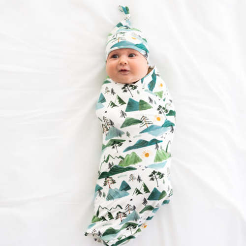 Mountain Mist Swaddle & Hat Set