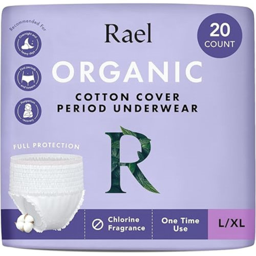 Rael Organic Cotton Cover Disposable Period Underwear