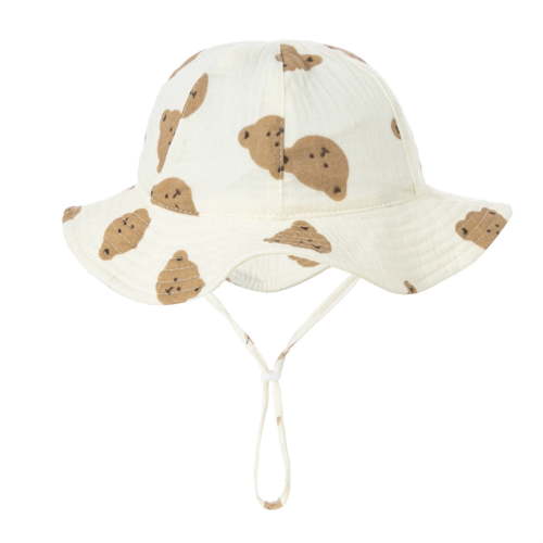 Zwiiyzr Infant Bucket Hat Wide Brim Baby Summer Sun Protection Floppy Fashion Print Sun-hat Outdoor Cute Sunscreen H 3-12 Months