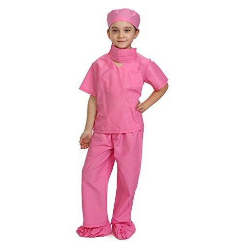 Dress Up America Pink Children Doctor Scrubs Toddler Costume Kids Doctor Scrub's Pretend Play Outfit