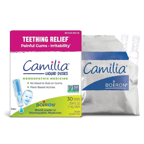 Boiron Camilia Teething Drops for Daytime and Nighttime Relief of Painful or Swollen Gums and Irritability in Babies - 30 Count