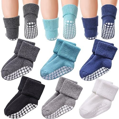 DYW Baby Non Slip with Grips Socks Infants Toddlers Kids Boys Girls Thick Winter Warm Cotton Gifts Socks