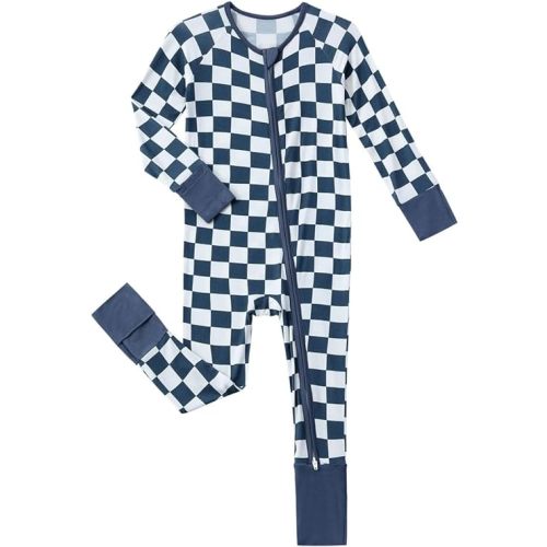 Baby Viscose from Bamboo Pajamas - Infant Boys Girls Footless Zippy Pjs Sleep 'N Play Clothes - One Piece Romper - Slate Grey