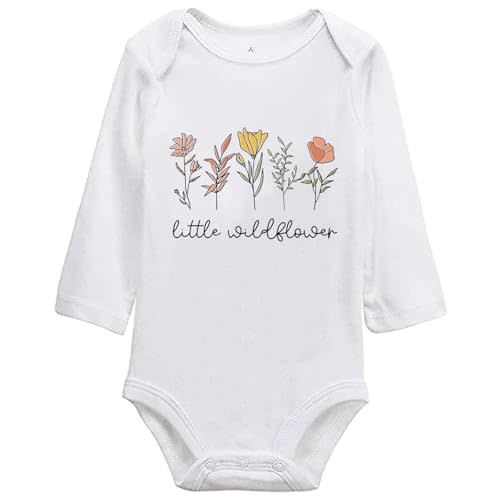 SproutJoy Little Wild Flower Baby Bodysuit Floral Bodysuit Baby Girl Cute Romper Babies Girl Clothes