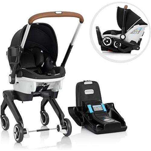 Evenflo Gold Shyft DualRide with Carryall Storage Infant Car Seat and Stroller Combo (Onyx Black)