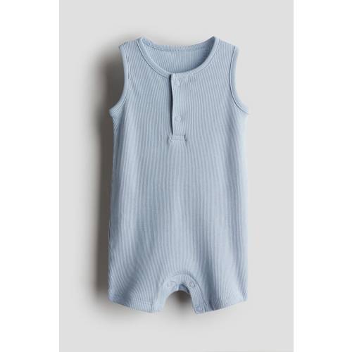 Ribbed Cotton Romper Suit