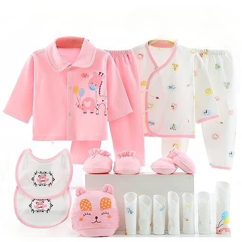 okpuzee 18PCS Newborn Girl Clothes Preemie Baby Outfit 0 3 Months Pants Layette New Born Boy Clothing Set