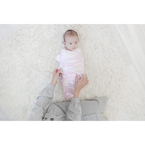 BaeBae Goods Swaddle Blanket, Adjustable Infant Baby Swaddling Wrap Set of 4, Baby Swaddling Wrap Blankets for Boys and Girls Made in Soft Cotton (0-3 Months)