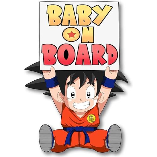 Super Cute Anime Ball Baby on Board Sticker Vinyl Decal for Bumper Cars Locker Truck Vehicle Window (7 Inches Tall)