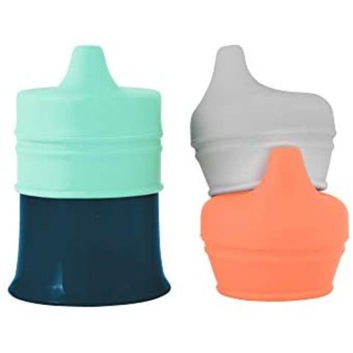 Boon SNUG Spout Sippy Lids and Cup, Assorted Colors (Pack of 3)