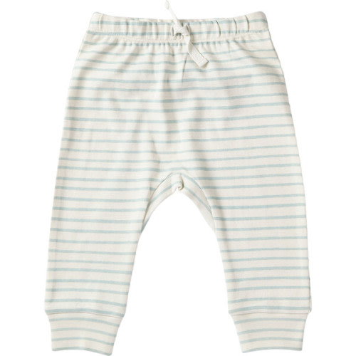 Organic Stripes Away Harem Pant, Sea - Pehr | Maisonette