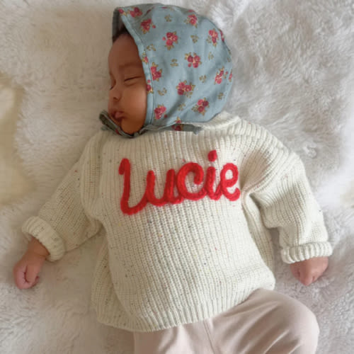 Hand Knitted Personalized Sweater