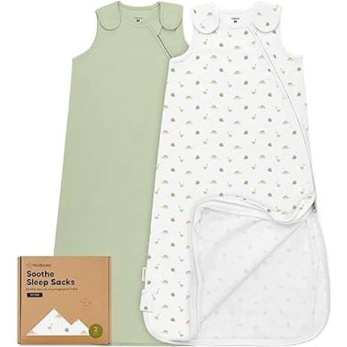 2-Pack Organic Sleep Sacks, 100% Cotton -Baby Sleeping Sack, Wearable Blanket Baby, Sleep Sack for Babies, Toddler Swaddle Sack, Newborn Baby Sleeping Bag, Sleepsack for Infant Girl,Boy (Roarsome, M)