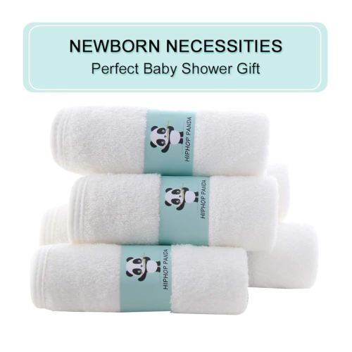 Baby Washcloths, Rayon Made from Bamboo - 2 Layer Ultra Soft Absorbent Newborn Bath washcloth