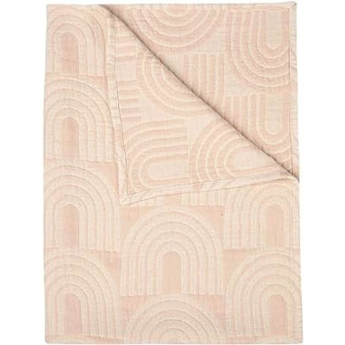 Crane Baby Blanket, Soft Cotton Jacquard Nursery and Stroller Blanket for Boys and Girls, Rainbow, 30” x 40”