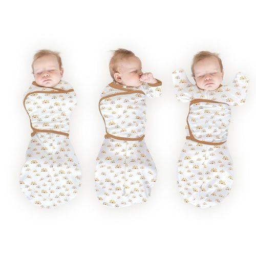 SwaddleDesigns Omni Swaddle Sack for Newborn, Transitional Swaddle Sack with Wrap & Arms Up Sleeves & Mitten Cuffs, Easy Transition Swaddle Sleep Sack, Watercolor Sunny Days, Small, 0-3 Months