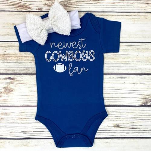 Newest Cowboys Fan Football Bodysuit Outfit for Baby Girl - Etsy