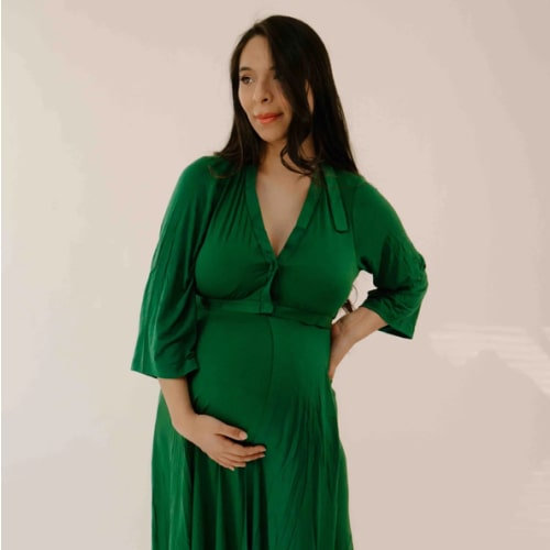 Lila Labor & Postpartum Gown in Sage