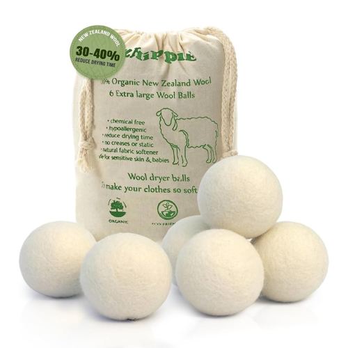 Quality Wool Dryer Balls - 6 XL Pack - 1000+ Loads - Pure Organic Wool - Reusable Natural Fabric Softener Perfect with Essential Oils, Reduce Clothing Static and Wrinkles