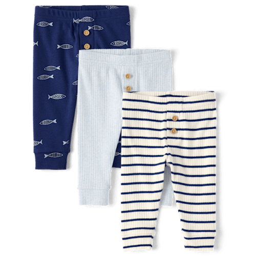 Baby Boys Fish Pants 3-Pack - Homegrown by Gymboree - Multi
