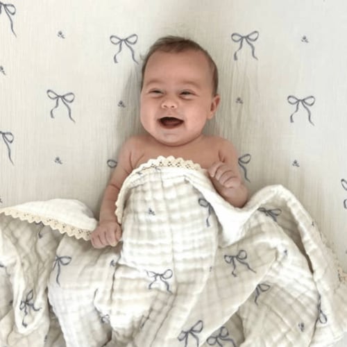Periwinkle 6 Layer Gauze Blanket