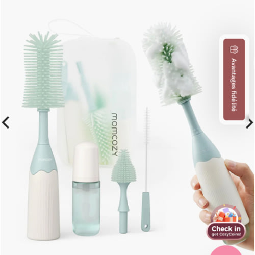 Momcozy Innovative Push-Press Design Bottle Brush Kit
