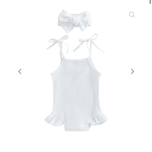 Ribbed Ruffle Onesie & Headband – The Ollie Bee