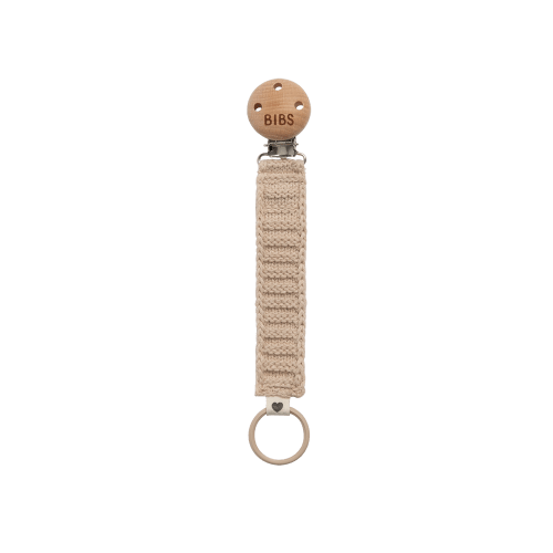 Pacifier Clip Knitted - Vanilla