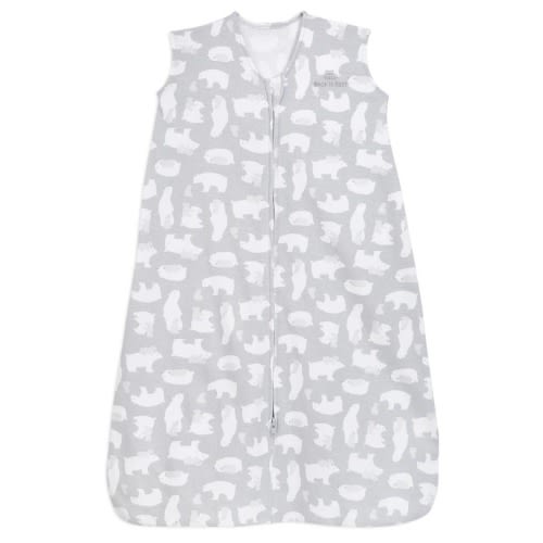 Gray Bear Pattern 100% Cotton Baby Swaddle | HALO